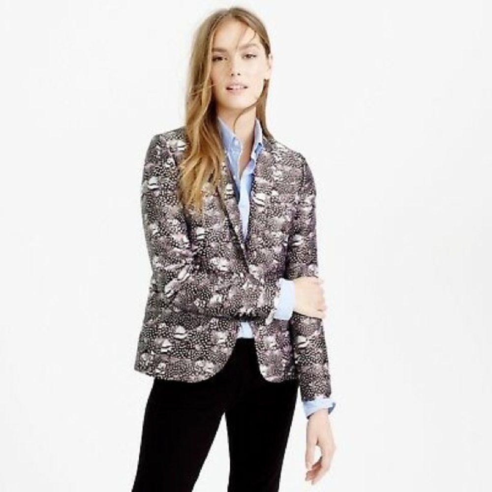 J. Crew Black & White Patterned Blazer